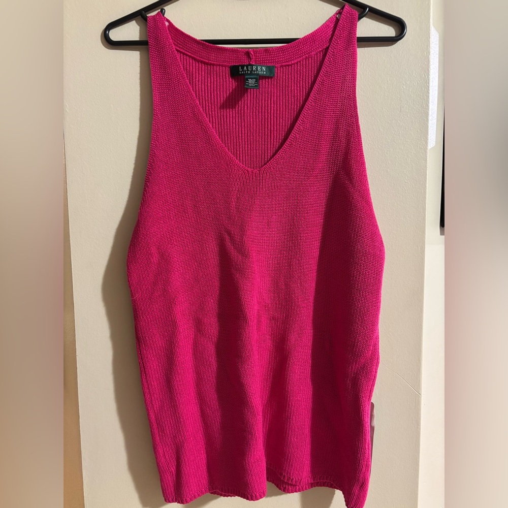 Ralph Lauren Fuchsia Knit Tank Top